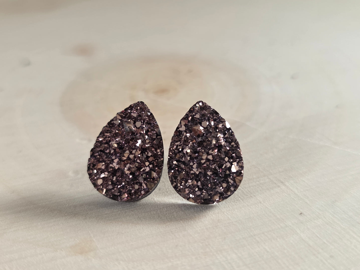 Brown Teardrop Druzy